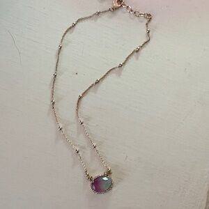 Elegant Gold and Purple Necklace